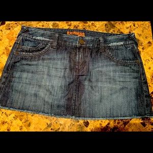 Express jean mini skirt